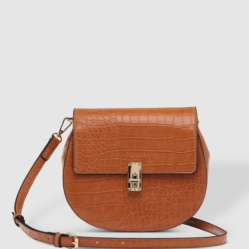 Amalfi Midi Leather Tote Bag - Cognac