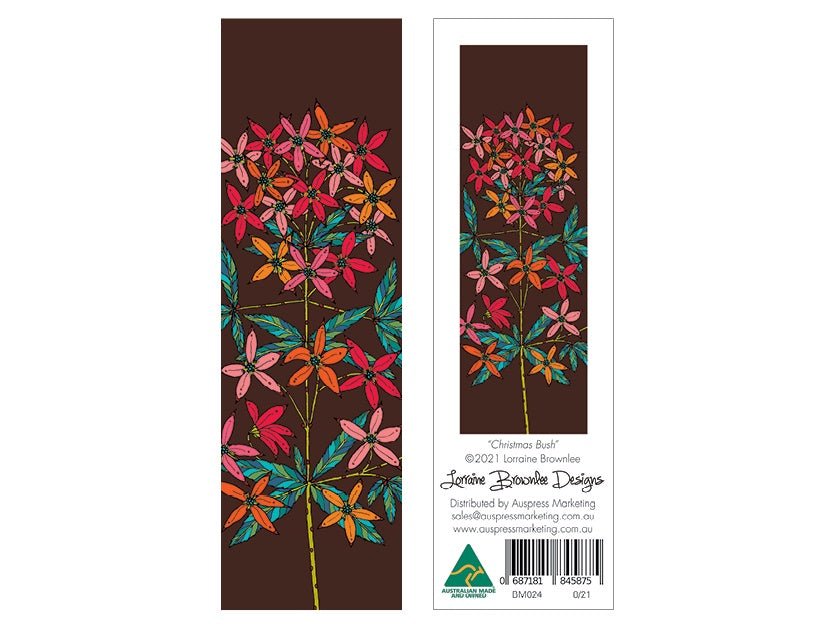 Bookmark - Christmas Bush | Lorraine Brownlee Designs | Stationery | Thirty 16 Williamstown