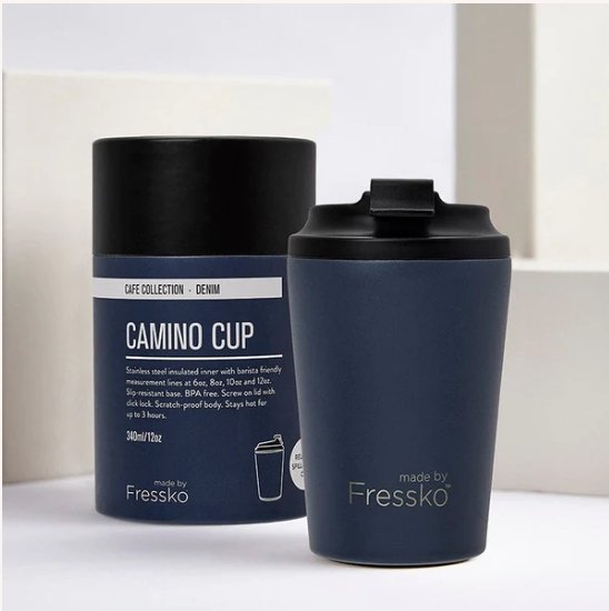 Café Collection Camino - DENIM 12oz-340mL | Made By Fressko | Travel Mugs & Drink Bottles | Thirty 16 Williamstown