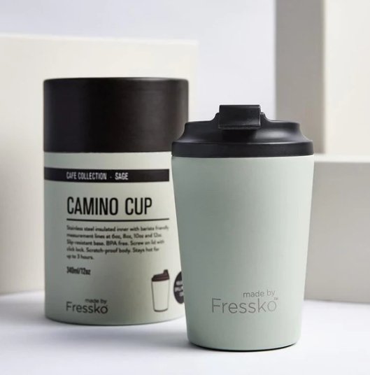 Café Collection Camino - SAGE 12oz-340mL | Made By Fressko | Travel Mugs &amp; Drink Bottles | Thirty 16 Williamstown