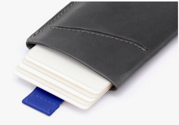 Card Sleeve - Charcoal /Cobalt | Bellroy | Travel Wallets &amp; Accessories | Thirty 16 Williamstown