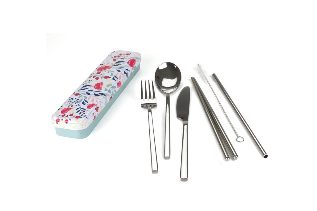 Carry Your Own Cutlery - Botanical Berries | Retro Kitchen | Kitchen Accessories | Thirty 16 Williamstown