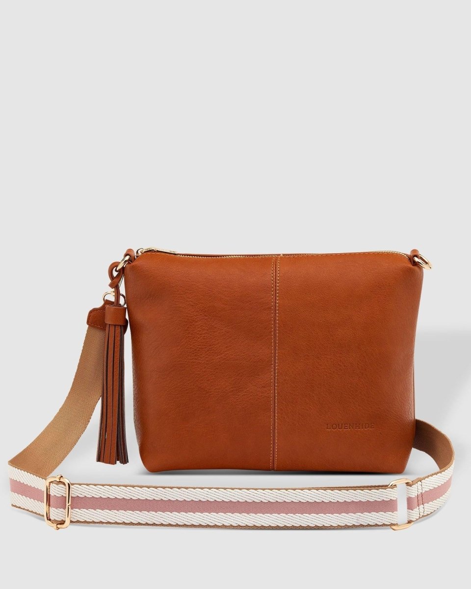 Daisy Crossbody Bag Tan Stripe