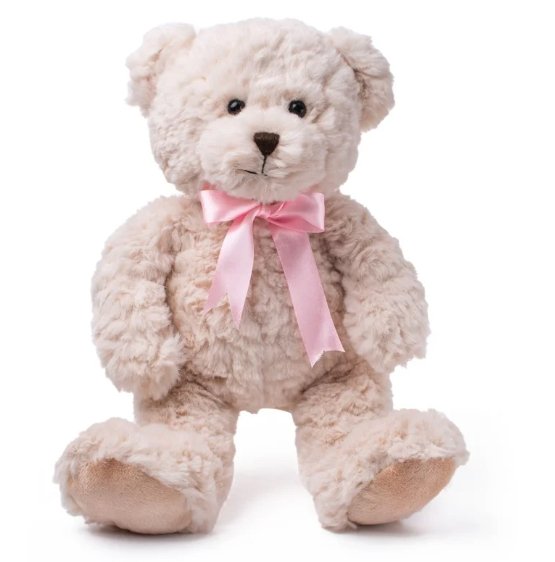 Evie the Bear Soft Toy with Pink Bow | Petite Vous | Toys | Thirty 16 Williamstown