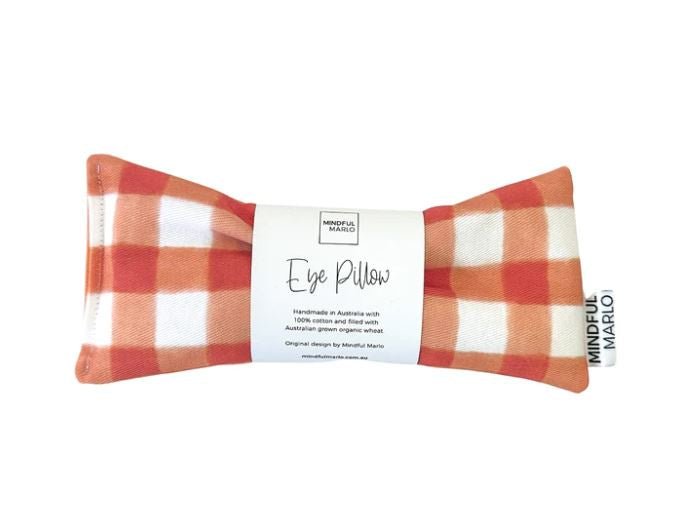 Eye Pillow - Gingham Tangerine | Mindful Marlo | Heat Packs, Eye Pillows &amp; Masks | Thirty 16 Williamstown