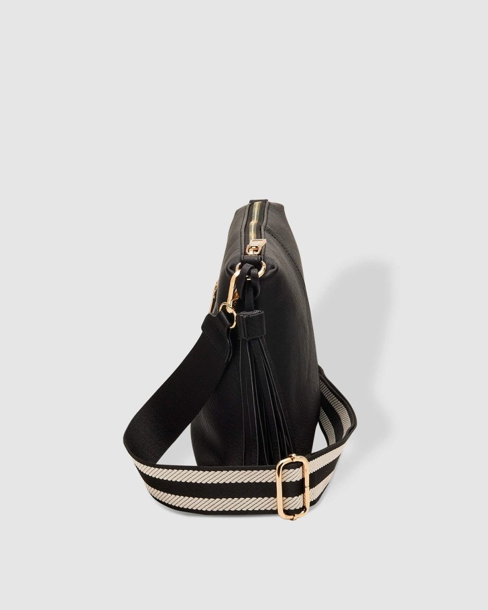 Kasey Stripe Strap Crossbody Bag - Black | Louenhide | Women's Accessories | Thirty 16 Williamstown