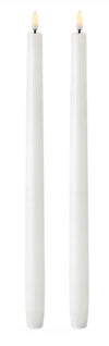 LED Nordic White Wax Taper Candles (2.3cm x 35.0cm) | Enjoy Living | Flameless Candles | Thirty 16 Williamstown