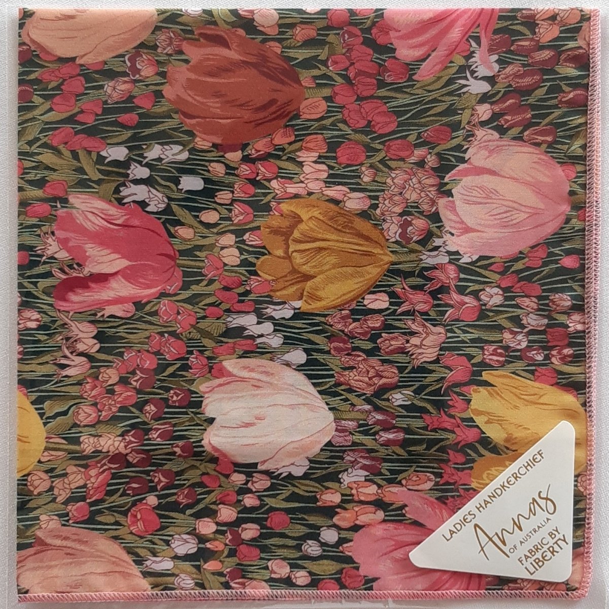 Liberty Print Hankie - Tulips in Pink | Annas of Australia | Hankies | Thirty 16 Williamstown