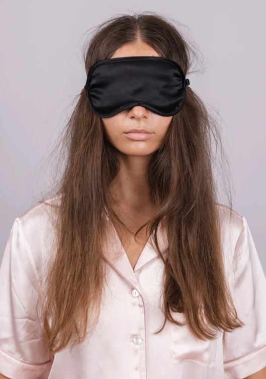 Mulberry Silk Eye Mask - Black | Silk Magnolia | Heat Packs, Eye Pillows &amp; Masks | Thirty 16 Williamstown