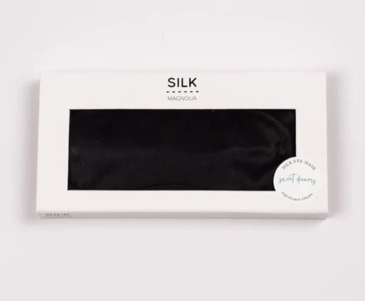 Mulberry Silk Eye Mask - Black | Silk Magnolia | Heat Packs, Eye Pillows &amp; Masks | Thirty 16 Williamstown