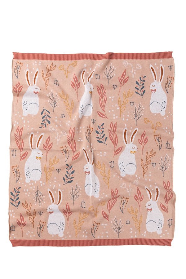 Nature Bunny Rose Blanket | Indus | Bedding, Blankets &amp; Swaddles | Thirty 16 Williamstown