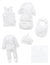 Newborn Hospital Pack - Pale Grey Leaf w Spot | Purebaby | Baby & Toddler Growsuits & Rompers | Thirty 16 Williamstown