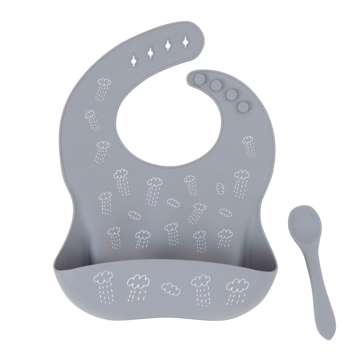 Grey Crayon Muslin Bandana Bib